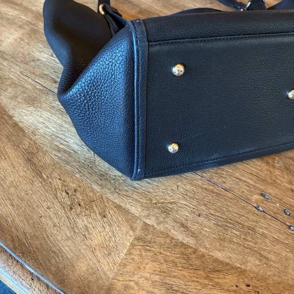 Black Leather Tote Bag - Picture 5 of 11